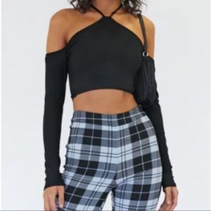 princess polly delta top black long sleeve